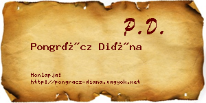 Pongrácz Diána névjegykártya